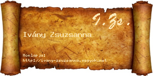 Ivány Zsuzsanna névjegykártya