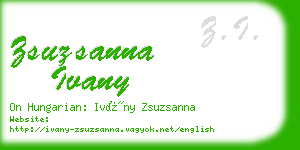 zsuzsanna ivany business card